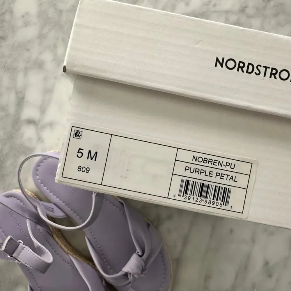 Nordstrom Girls Purple Sandals NEW Size 5 Party Dress Espadrille Ankle Strap